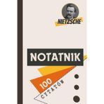 Friedrich Nietzsche Notes z 100 cytatami Nietzschego Dziennik w linie, Czarno-biały zeszyt Pamiętnik do Notatek Notatnik minimalistyczny sentencje aforyzmy refleksje
