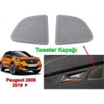 Friemats Peugeot 2008 Iç Kapı Tweeter Kapağı 2019 Sonrası 2 Prç Aluminyum