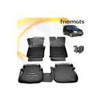 Friemats Vw Caddy 3D Paspas Havuzlu Siyah 2004-2010 Arasi 4 Prc