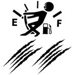 Frienda 3 Parça Komik Araba Çıkartması, 2 Adet Pençe İşareti, Far Çıkartması ve Yakıt Göstergesi Boş Çıkartma Su Geçirmez Şeritler Çizik Çıkartma Spor Arabalar, SUV, Kamyon, Motosiklet için Çıkartmalar Siyah