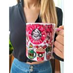 Friends Coffee Grinch Tasarım Kupa-Arkadaş, Sevgili, Doğum Günü Hediyelik Kupa Bardak - Pembe - 330 ml