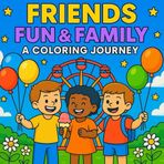 Friends, Fun and Family A Coloring Journey: Laugh, Color, and Celebrate the Joy of Togetherness. A Coloring Book that takes young artists on a ... beach days, playful picnics & Carnival fun.