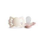 Frigg Lucky Ikili Silikon Emzik - Cream/blush 0-6 Ay