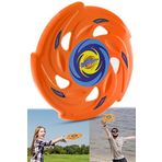 Frisbee Frizbi Fırlatma Diski Disk Atma Oyunu Çocuk Yetişkin Plaj Bahçe Oyuncak 24 cm (Turuncu)