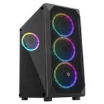 FRISBY 4x120mm DUAL RING RGB FANLI 600W 80 PLUS BRONZE MidT ATX GAMING KASA