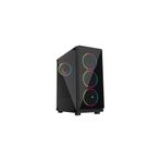 Frisby FC-9355G 600W 80Plus Bronze 4x120 mm Rainbow Fanlı Temperli Camlı Gaming Kasa