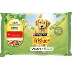 Friskies 4x100 gr Adult Biftekli Pouch Yetişkin Köpek Konservesi