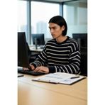 FRM Erkek Oversize Bisiklet Yaka Çizgili Triko Kazak Günlük Kombinler Için Konforlu ve Trend Bir Stildir - Lacivert