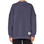 Frm Kadın Tesettür Moda Oversize Bisiklet Yaka Standart Kol Regular Örme İçi Polarlı Tüylü Sweatshirt, Antrasit, M