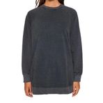 Frm Kadın Tesettür Moda Şık Regular Bisiklet Yaka Standart Kol Regular Yıkamalı Örme Sweatshirt, Antrasit, L