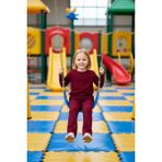 FRM Kız Çocuk Regular Fit Uzun Kollu Üst ve Ribana Bel Detaylı Tayt Takımı Kaliteli Şık Rahat - Bordo - 3 - 4 Yaş
