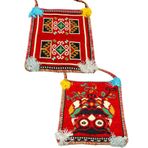 FRM Otantik Vintage Etnik Kilim Desen Püsküllü Omuz ve Postacı Çantası KIRMIZI-BAYKUŞ