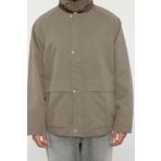 Frm Unisex Moda Şık Regular Ceket Yaka Standart Düz Astarlı Regular Fit Kadife Yaka Detaylı Mont, Taş, M