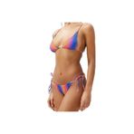 Frm Yeni Degrade Destekli Üçgen Normal Bel Brief Degrade Desenli Üçgen Gipeli Brazilian Bikini Takımı, Multi, 34