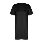 Frm Yeni Regular Casual Günlük Süprem Örme Bisiklet Yaka Kısa Kol T-Shirt Elbise Mini Boy Elbise, Siyah, Xs