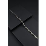 FRNCH 316L Çelik İtalyan Model Zirkon Taşlı Gümüş-Altın Renk Erkek Bileklik FRJ12268-3268-G