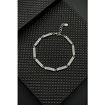 FRNCH 925 Ayar Gümüş Beyaz Zirkon Taşlı Erkek Bileklik FRJ12593-3593-B