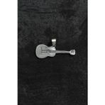 FRNCH 925 Ayar Gümüş Gitar Figürlü Gümüş Renk Erkek Kolye Ucu FRKU-1043