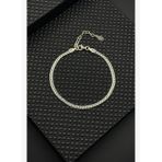 FRNCH 925 Ayar Gümüş italyan Model Gümüş Renk Erkek Bileklik FRJ12630-3630-A