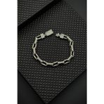 FRNCH 925 Ayar Gümüş İtalyan Model Gümüş Renk Erkek Bileklik FRJ12650-3650-A