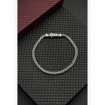 FRNCH 925 Ayar Gümüş İtalyan Model Gümüş Renk Erkek Bileklik FRJ12699-3699-A