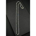 FRNCH 925 Ayar Gümüş italyan Model Lacivert Zirkon Taşlı Gümüş Renk Erkek Kolye FRJ30810-910-L