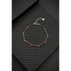 FRNCH 925 Ayar Gümüş Kırmızı Zirkon Taşlı Erkek Bileklik FRJ12593-3593-K