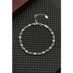 FRNCH 925 Ayar Gümüş Siyah-Beyaz Zirkon Taşlı Gümüş Renk Erkek Bileklik FRJ12720-3720-SB