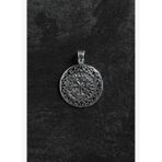 FRNCH 925 Ayar Gümüş Vegvisir (Viking Pusulası) Figürlü Gümüş Renk Erkek Kolye Ucu FRKU-1022
