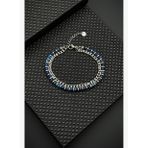 FRNCH FRJ12527-3527-L 316L Çelik ve Lapis Lazuli Doğal Taşlı Lacivert Erkek Bileklik