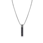 FRNCH FRJ30437-537-B Dikdörtgen Model Zirkon Taşlı Füme Renk Kadın Kolye