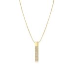 FRNCH FRJ30437-537-G Dikdörtgen Model Zirkon Taşlı Gold Renk Kadın Kolye