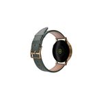FRO 20mm Kordon Genişliği Olan Saatlerle Uyumlu 20 Mm Hakiki Deri Düz Haki Kordon Gold Toka