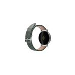 Fro 20Mm Kordon Genişliği Olan Saatlerle Uyumlu 20 Mm Hakiki Deri Düz Haki Kordon Silver Toka