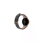 Fro 20Mm Kordon Genişliği Olan Saatlerle Uyumlu 20 Mm Hakiki Deri Floter Siyah Kordon Gold Toka