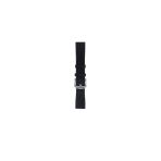 FRO 20mm Kordon Genişliği Olan Saatlerle Uyumlu 20 Mm Hakiki Deri Iguana Siyah Kordon Silver Toka