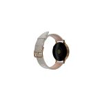 FRO 20mm Kordon Genişliği Olan Saatlerle Uyumlu 20 Mm Hakiki Deri Kroko Krem Kordon Gold Toka