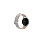 FRO 20mm Kordon Genişliği Olan Saatlerle Uyumlu 20 Mm Hakiki Deri Kroko Krem Kordon Silver Toka