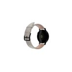 Fro 20Mm Kordon Genişliği Olan Saatlerle Uyumlu 20 Mm Hakiki Deri Kroko Krem Kordon Siyah Toka
