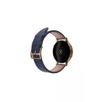 Fro 20Mm Kordon Genişliği Olan Saatlerle Uyumlu 20 Mm Hakiki Deri Kroko Lacivert Kordon Gold Toka