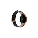 FRO 20mm Kordon Genişliği Olan Saatlerle Uyumlu 20 Mm Hakiki Deri Kroko Siyah Kordon Gold Toka