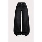 Fro line Kadın siyah renk baggy denim pantolon