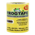 FROGTAPE 240662 Hassas Yüzey Boyacı Bandı, Boya Bloklu, 3,6 cm genişlik, Sarı, 4 Rulo