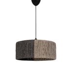 Froid Handmade Tekli Sarkıt Avize | Kiremit-Natural Renk | 30x60 cm | 71-80 cm Yükseklik | E27 Uyumlu | Vintage-Modern Tasarım | Metal Gövde | CE Sertifikalı (Gri-Kahve, 30x60)
