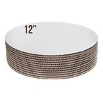 FromJenn,WithLove 12 İnç Pasta Tahtaları - 8 Paket İnce Güçlü ve Hafif Karton Daireler, Orta Delikli, Yağa Dayanıklı - Profesyoneller, Ev Fırıncıları ve Pastaneler için İdeal - Pasta Tahtaları 30,5 cm