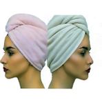 Fronte Home Saç Havlusu Saç Bonesi Extra yumuşak emici Pamuklu 2 Li Set %100 Pamuk Banyo Plaj Havuz ve Deniz Sonrası Kurulama Pembe / Ekru - Standart - Pembe - Ekru