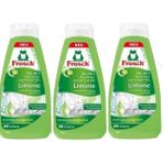 Frosch Yeşil Limonlu Bulaşık Deterjanı Jel 650 ml x 3 Adet, 40 Yıkama, Yağ Çözücü ve Parlatıcı