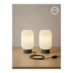 Frostblack 2'li Set Modern Minimal Dekoratif Abajur - Masa Lambası - Yatak Odası Gece Lambası - LED Ampul Dahil