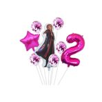 Frozen Anna Folyo Balonlu Yaş Balon Set, 2 434353532355
