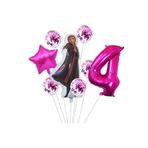 Frozen Anna Folyo Balonlu Yaş Balon Set, 4